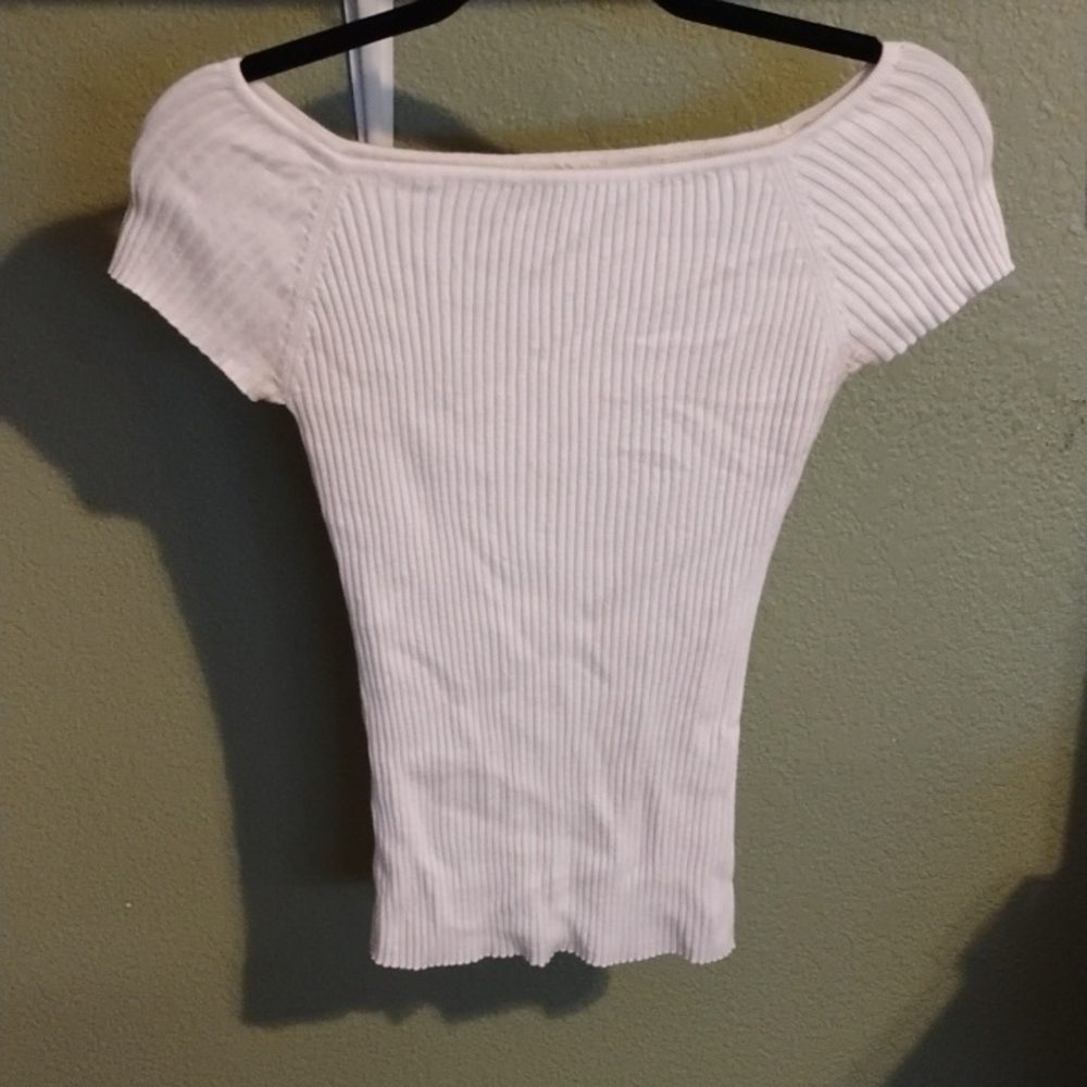 Ambiance Ivory Ribbed Knitwear